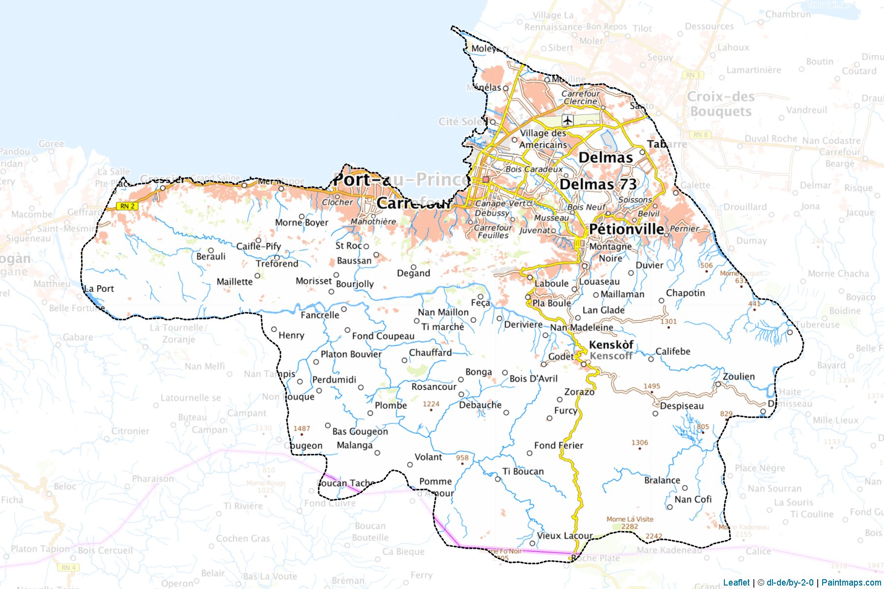 Port-au-Prince (Ouest) Map Cropping Samples-1