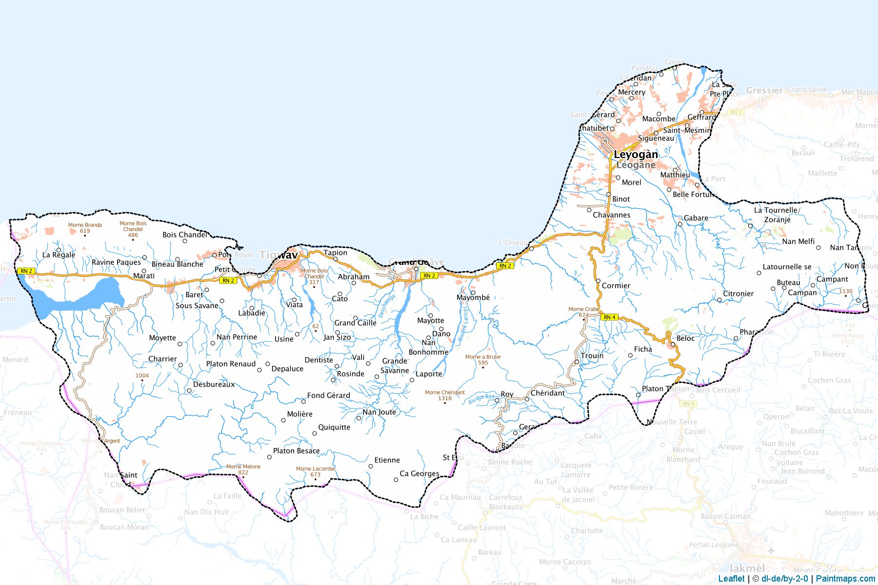 Léogâne (Ouest) Haritası Örnekleri-1