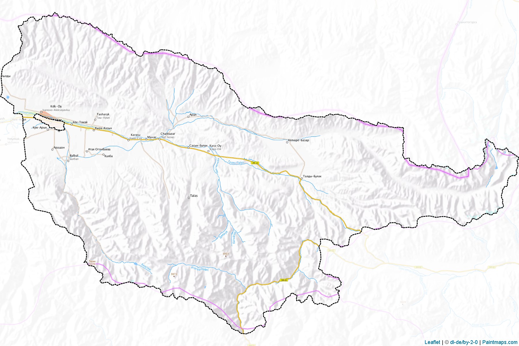 Muestras de recorte de mapas Talas (Talas)-1