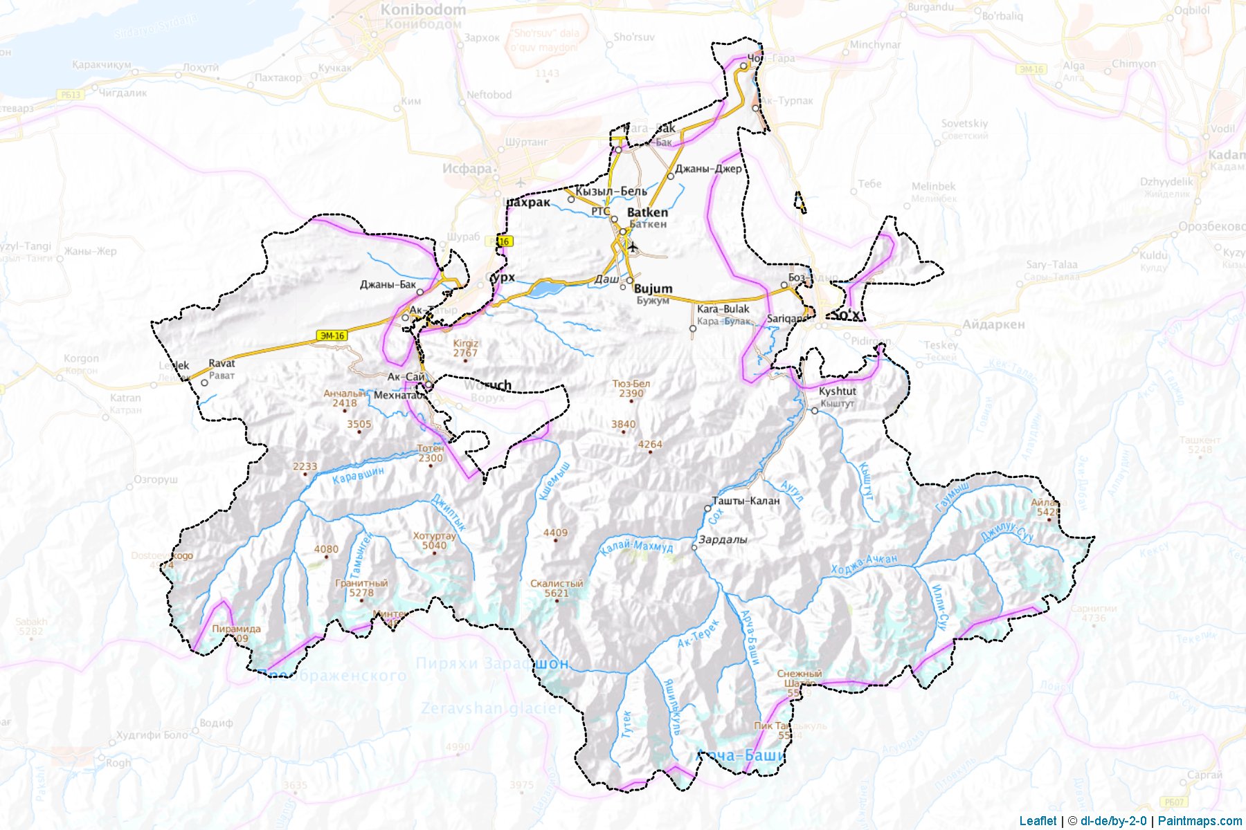 Batken (Batken İli) Haritası Örnekleri-1