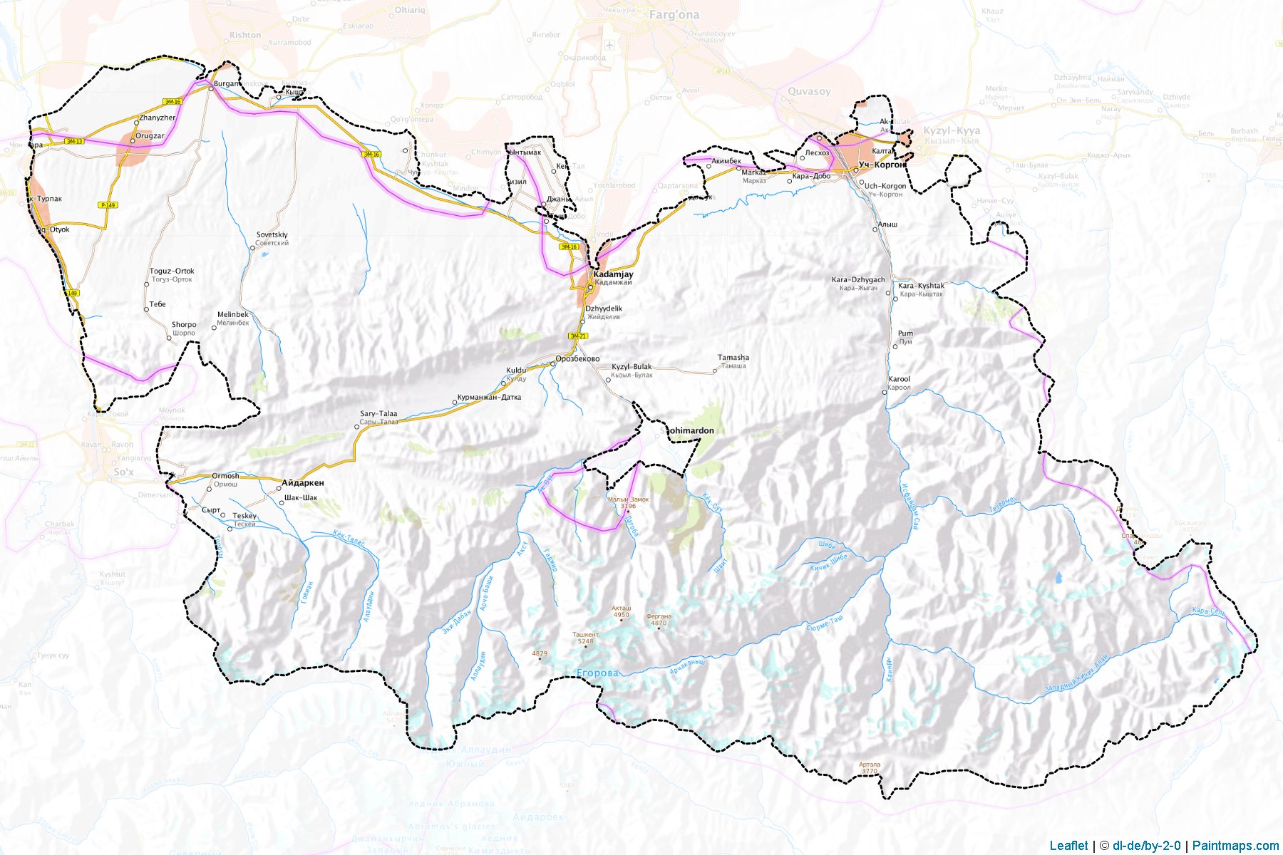 Kadamjai (Batken İli) Haritası Örnekleri-1