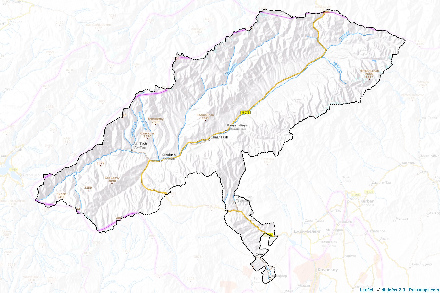 Chatkal (Celal-Abad İli) Haritası Örnekleri-1