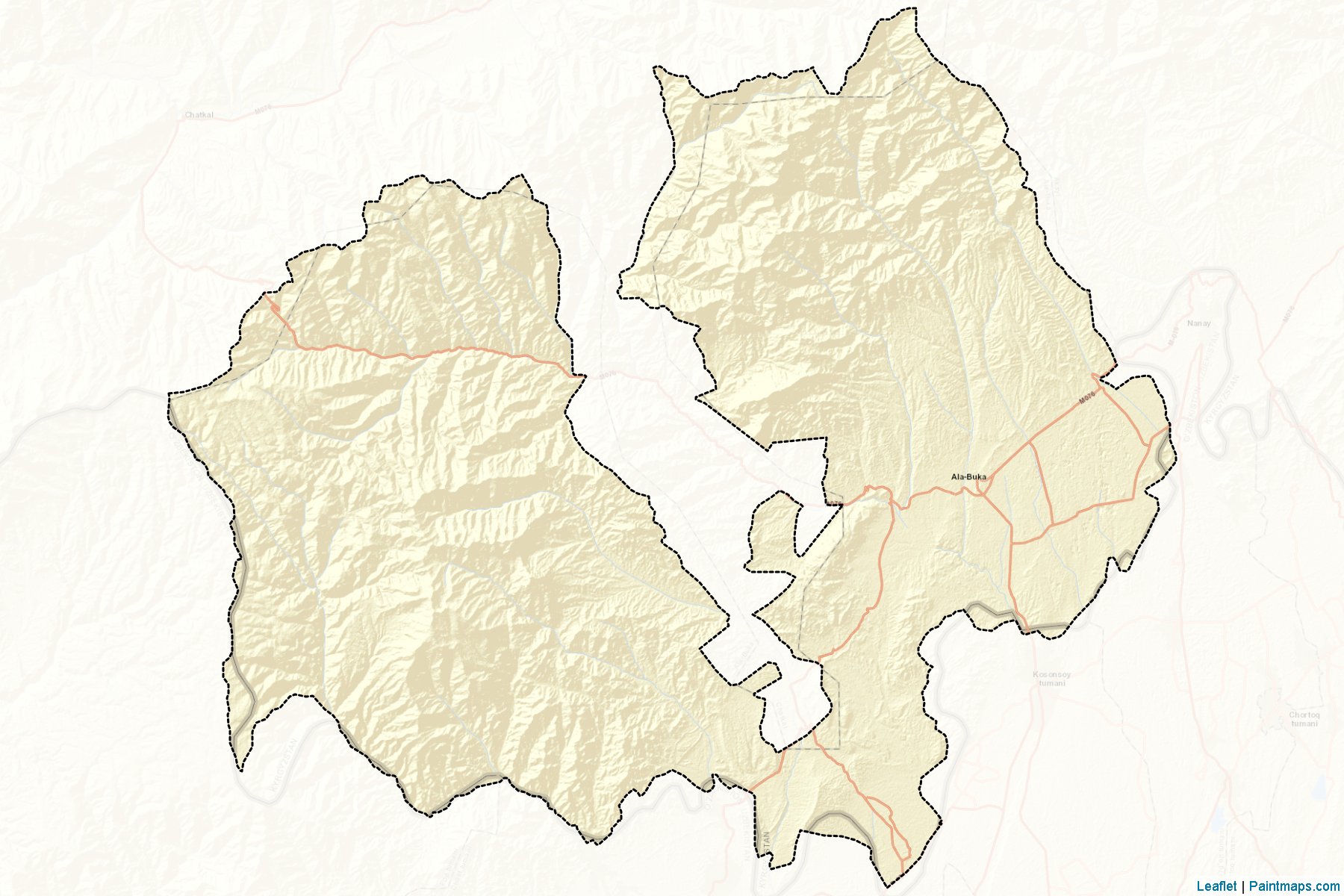 Ala-Buka (Celal-Abad İli) Haritası Örnekleri-2