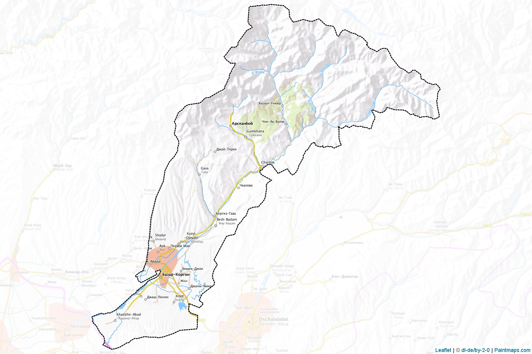 Pazar-Korgan (Celal-Abad İli) Haritası Örnekleri-1