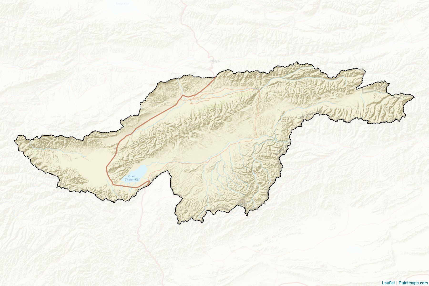 Muestras de recorte de mapas Ak-Bashy (Naryn)-2