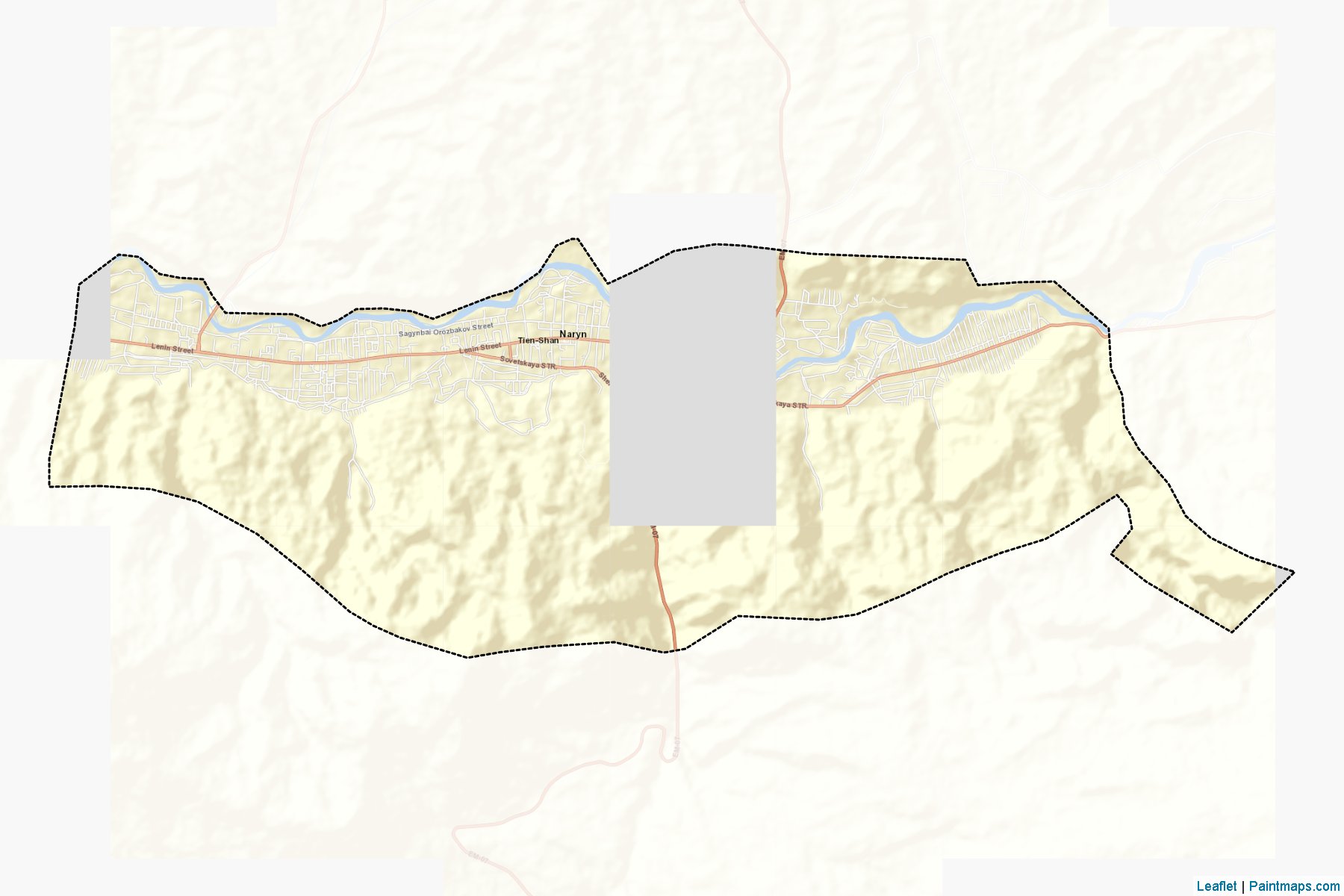 Muestras de recorte de mapas Naryn (Naryn)-2