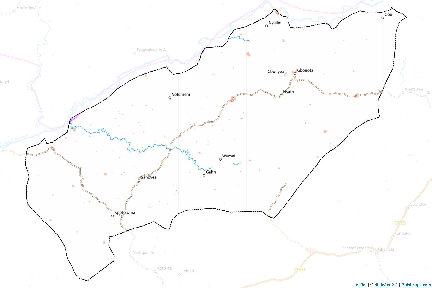 Sanoyea (Bong County) Haritası Örnekleri-1