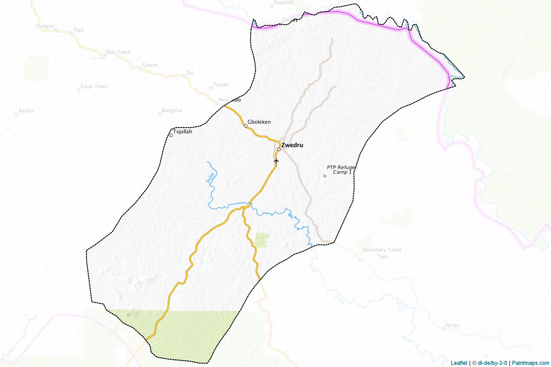 Muestras de recorte de mapas Tchien (Grand Gedeh)-1