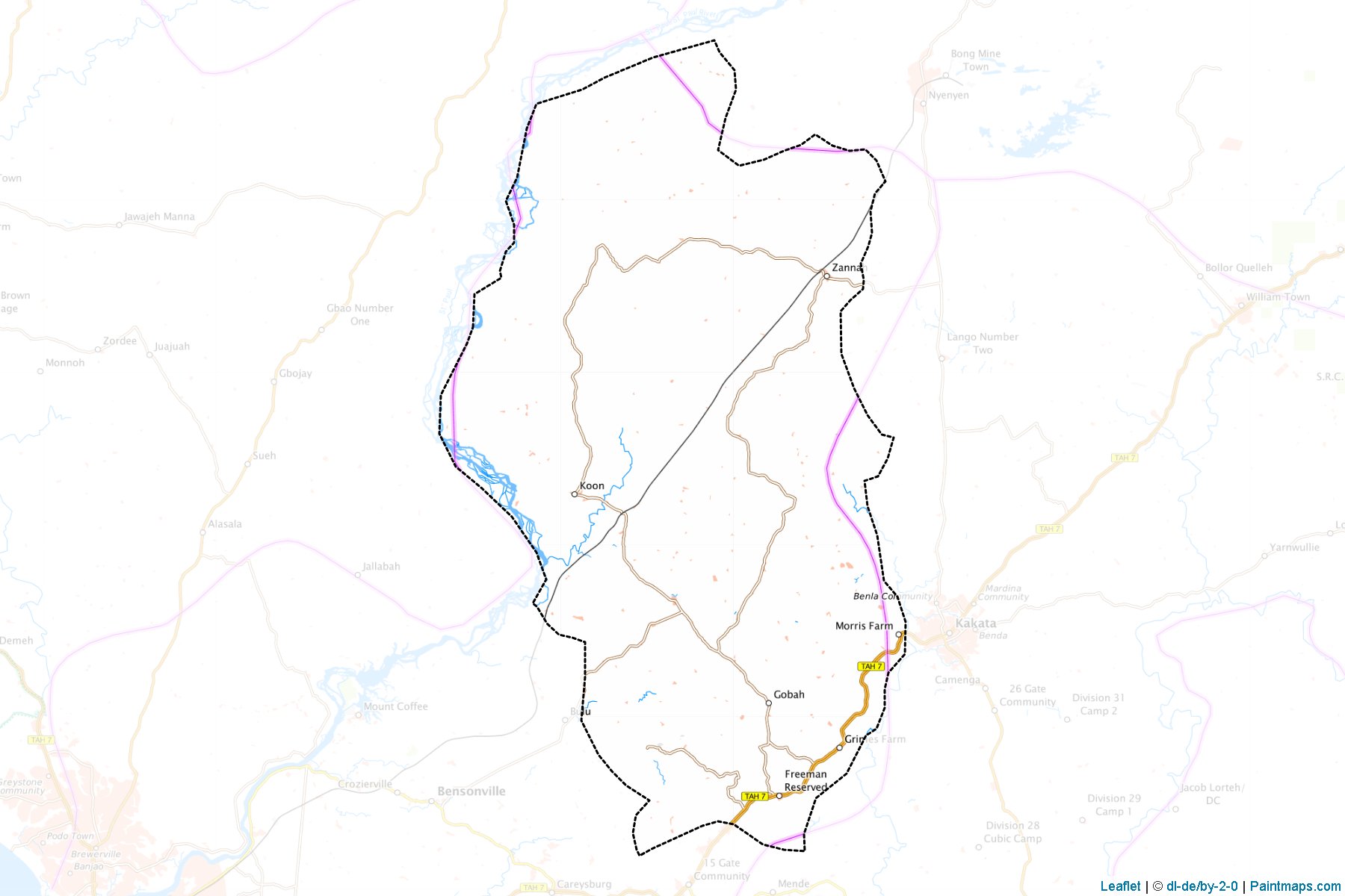 Todee (Montserrado County) Haritası Örnekleri-1