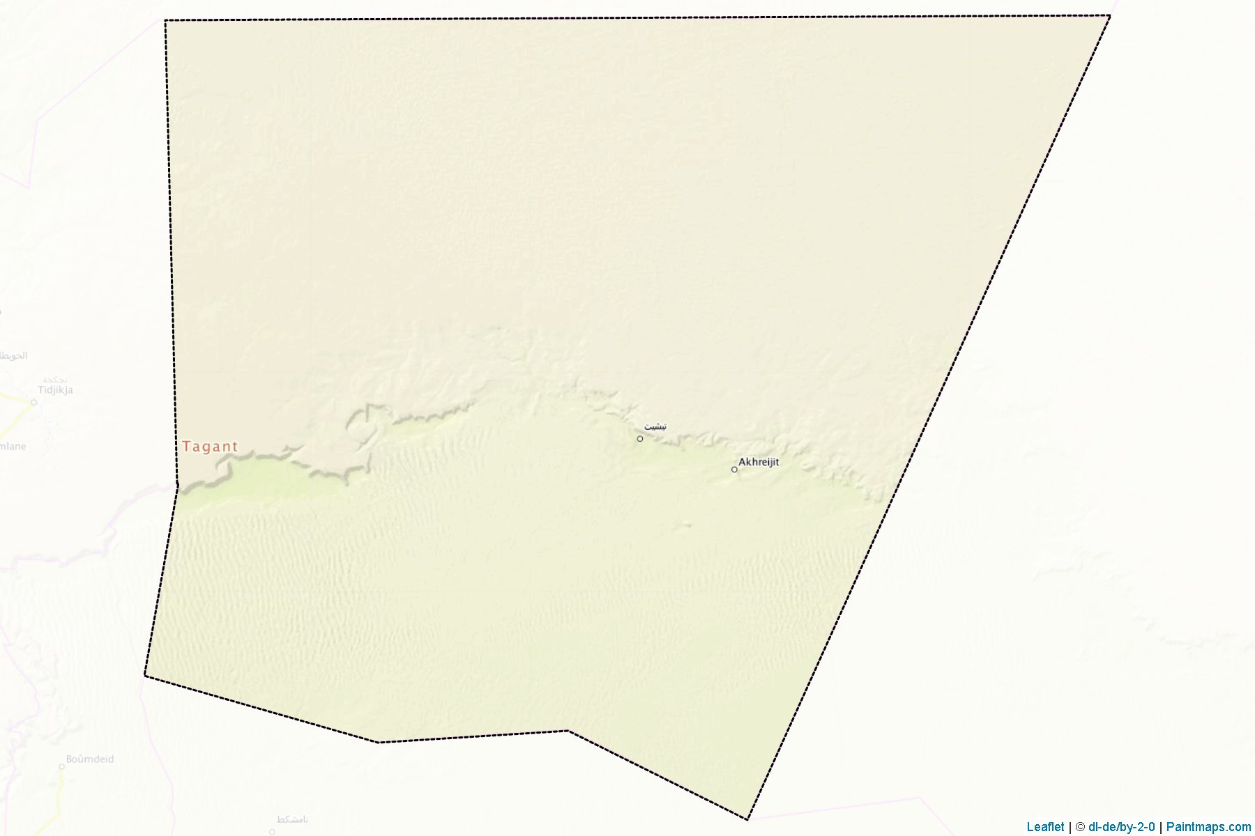 Muestras de recorte de mapas Tichitt (Tagant)-1