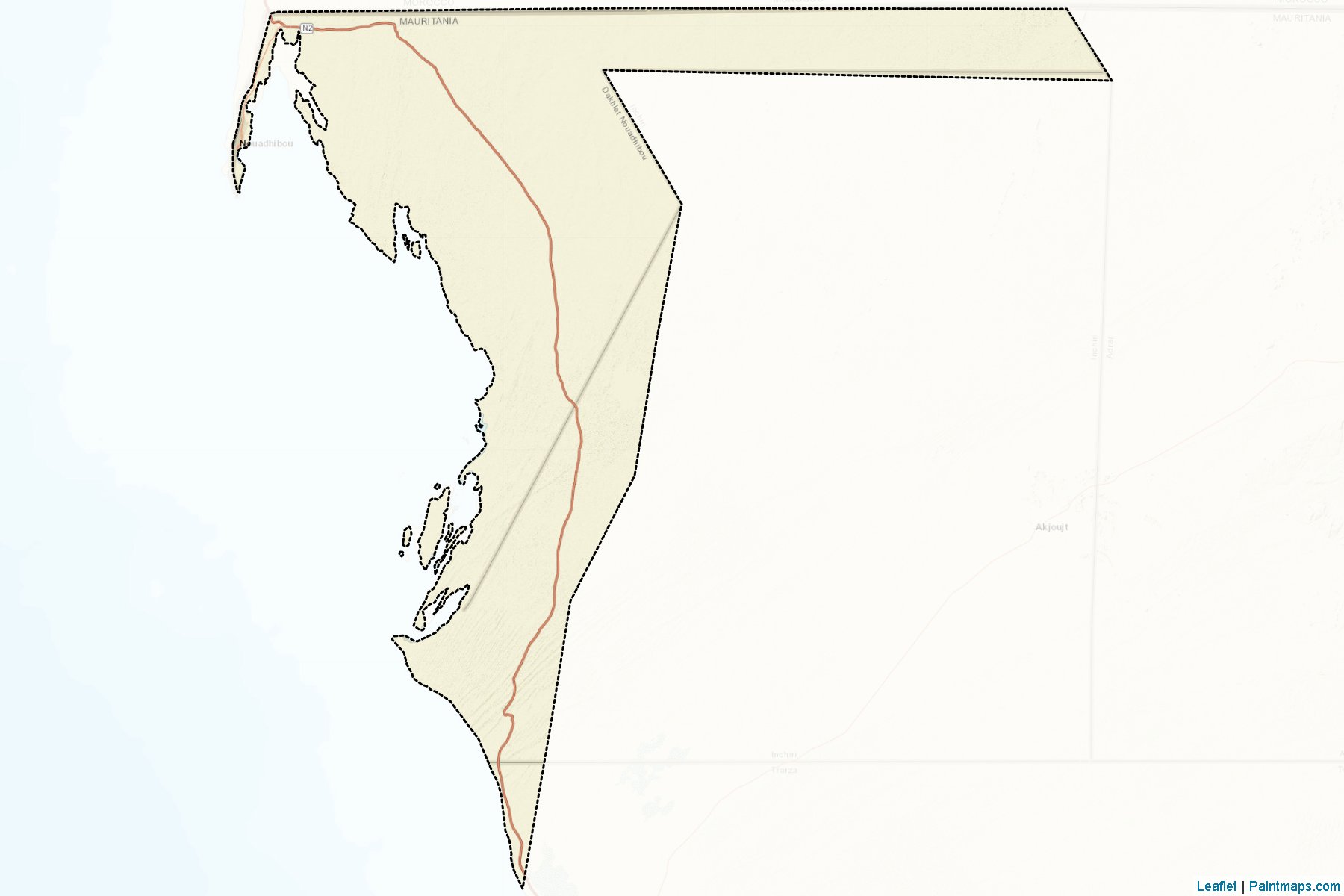 Nouadhibou (Dakhlet Nouadhibou) Map Cropping Samples-2