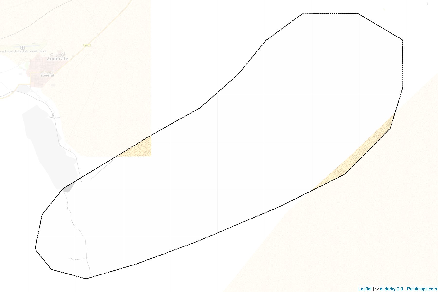 Muestras de recorte de mapas Zoueratt (Tiris Zemmour)-1