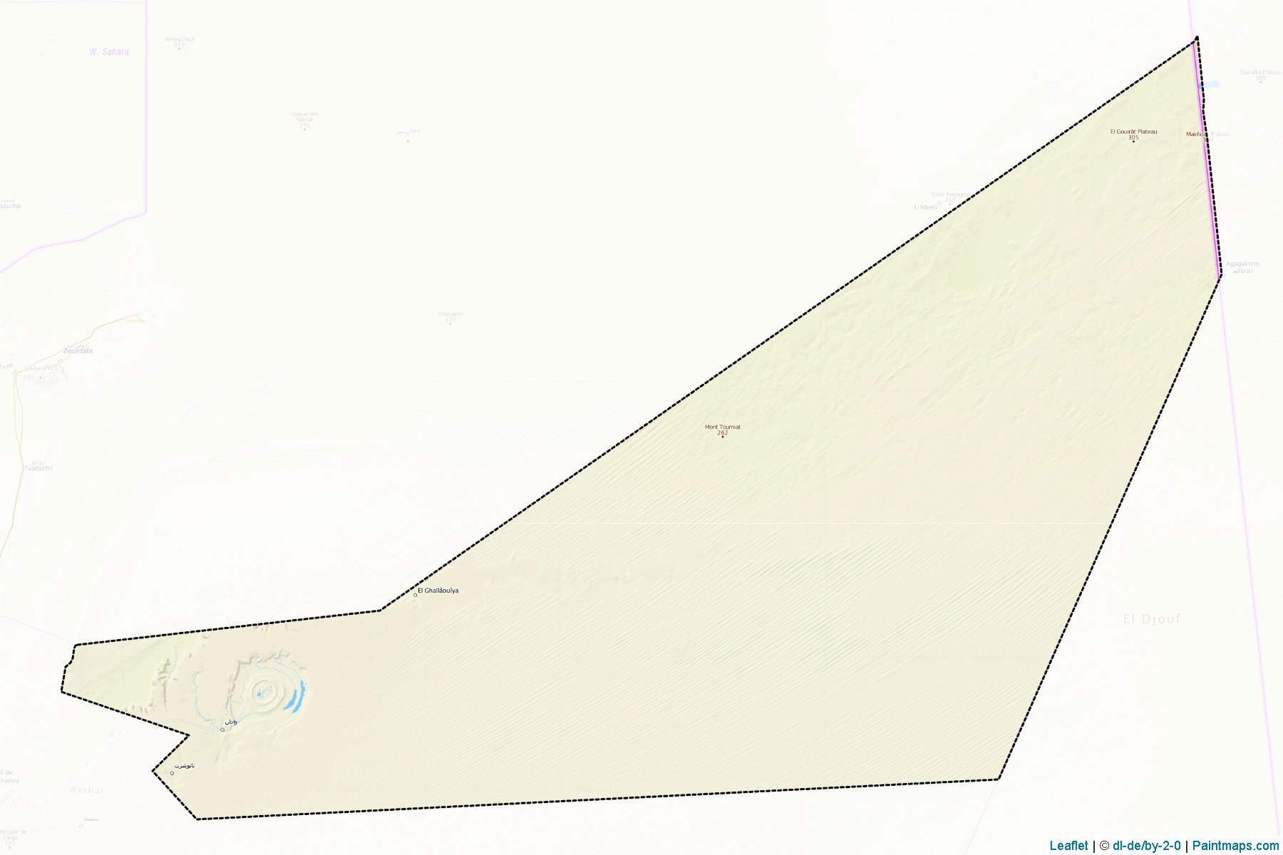 Muestras de recorte de mapas Ouadane (Adrar)-1