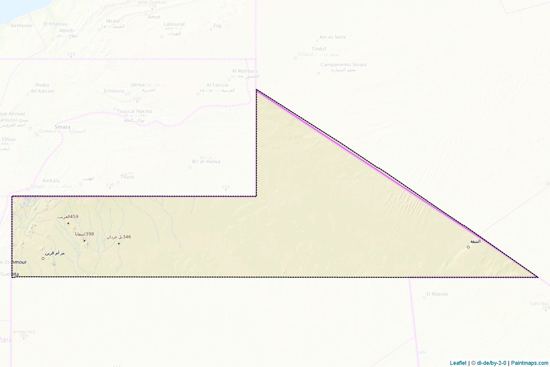 Muestras de recorte de mapas Bir Mogrein (Tiris Zemmour)-1