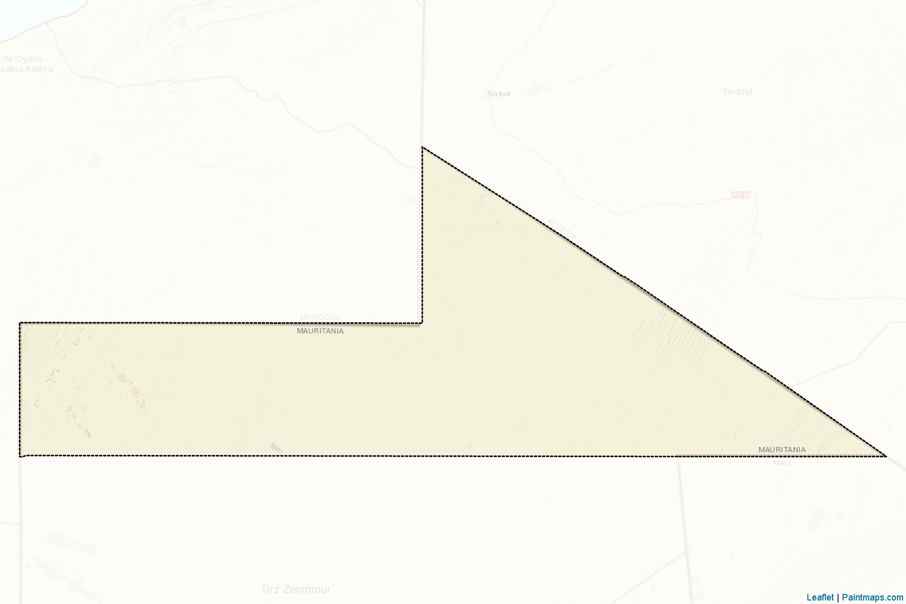 Muestras de recorte de mapas Bir Mogrein (Tiris Zemmour)-2