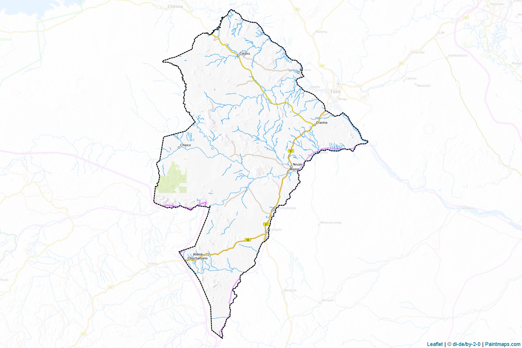 Muestras de recorte de mapas Changara (Tete)-1