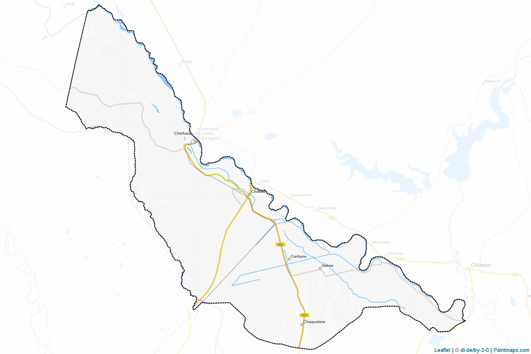 Muestras de recorte de mapas Chokwe (Gaza)-1