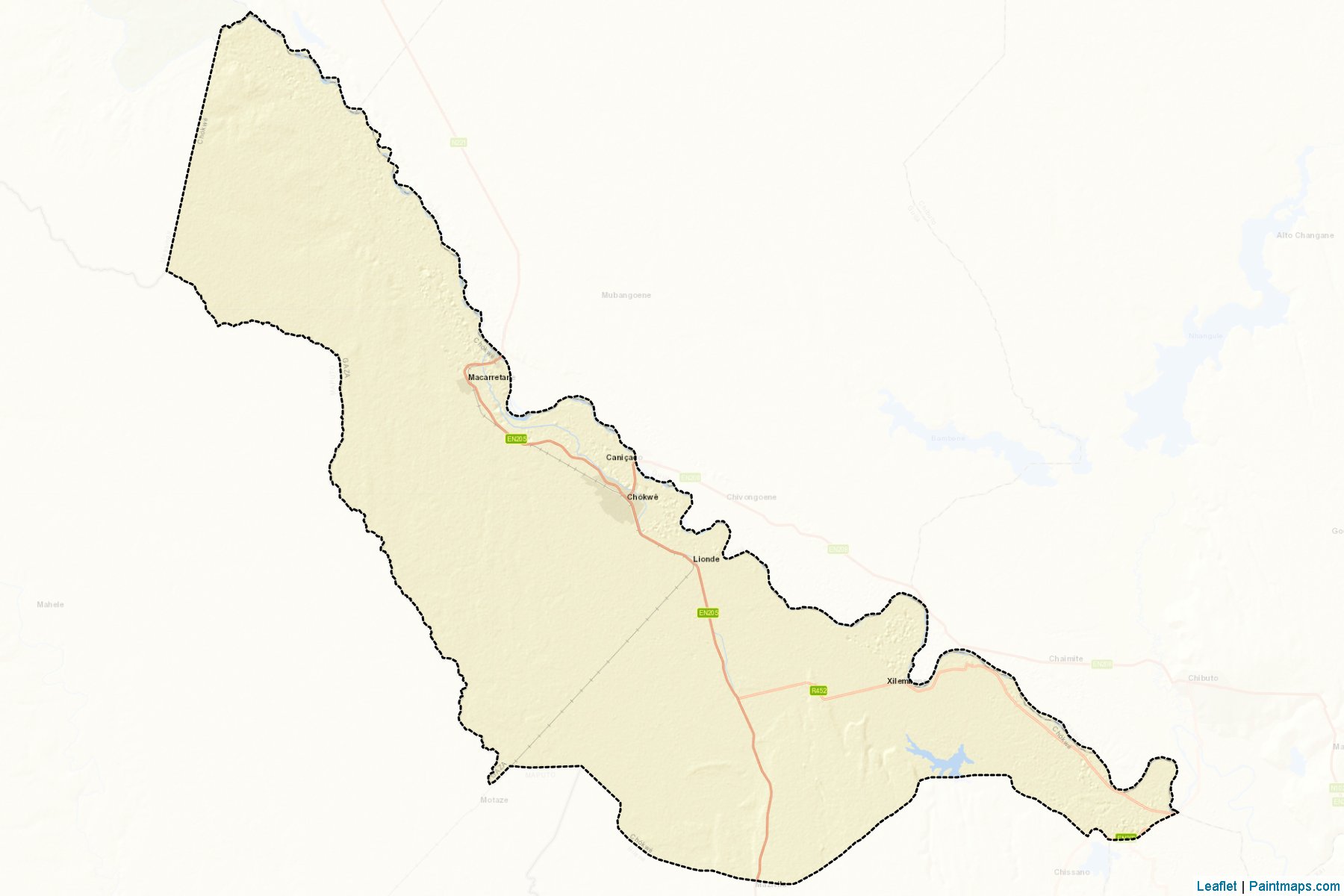 Muestras de recorte de mapas Chokwe (Gaza)-2