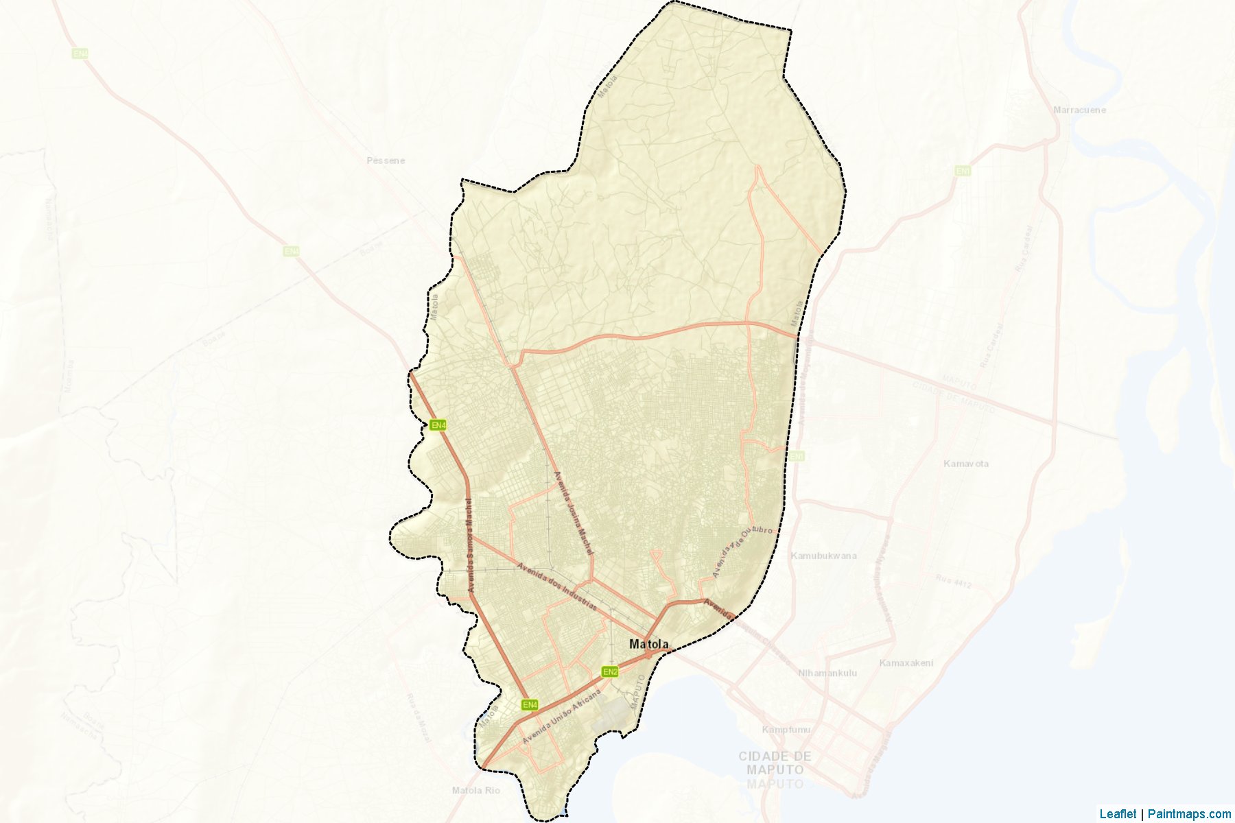 Muestras de recorte de mapas Cidade da Matola (Maputo)-2