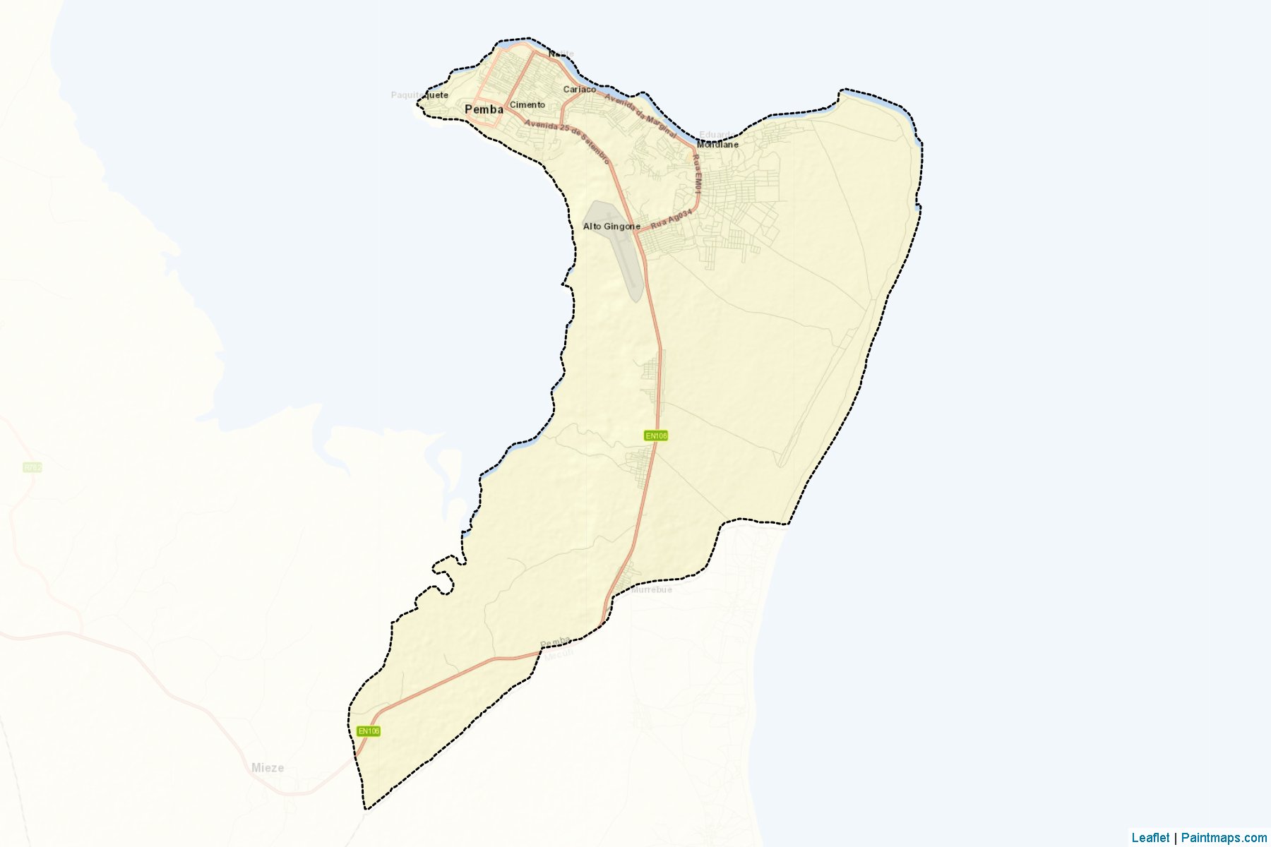 Cidade de Pemba (Cabo Delgado Bölgesi) Haritası Örnekleri-2