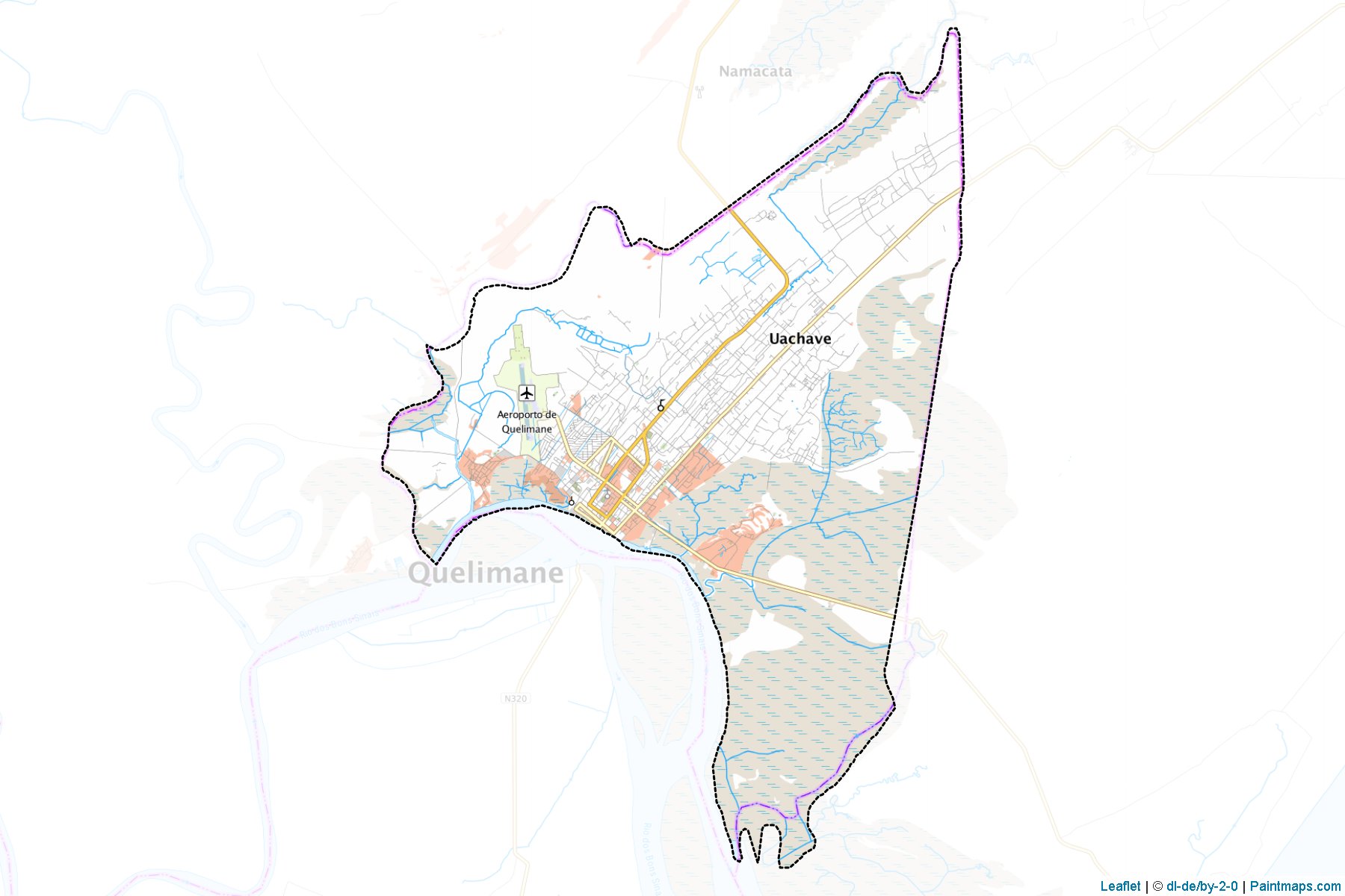 Cidade de Quelimane (Zambezia Bölgesi) Haritası Örnekleri-1