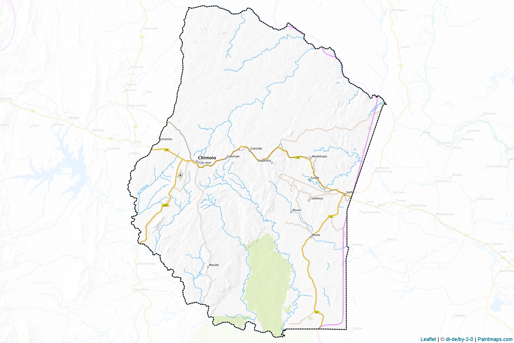 Muestras de recorte de mapas Cidade de Chimoio (Manica)-1