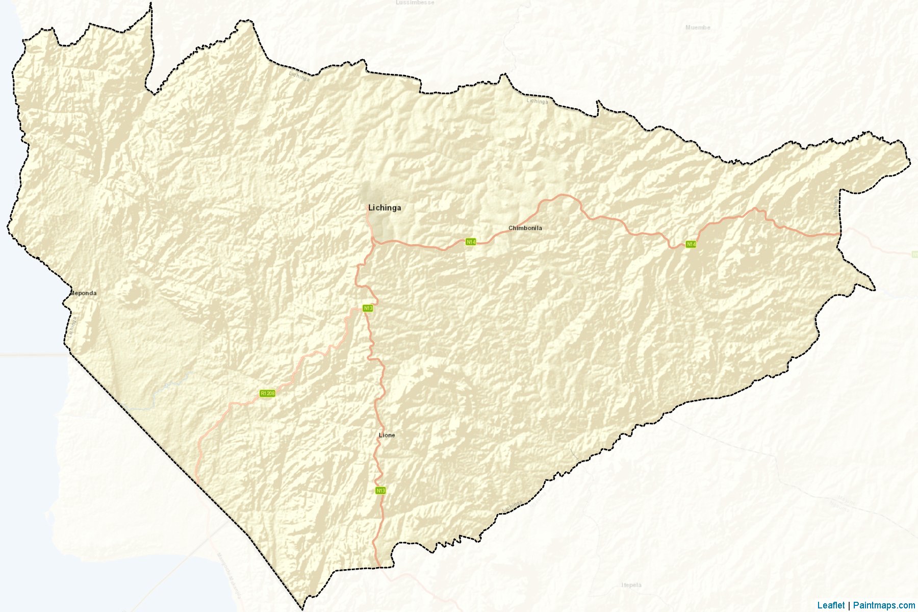 Cidade de Lichinga (Niassa Bölgesi) Haritası Örnekleri-2