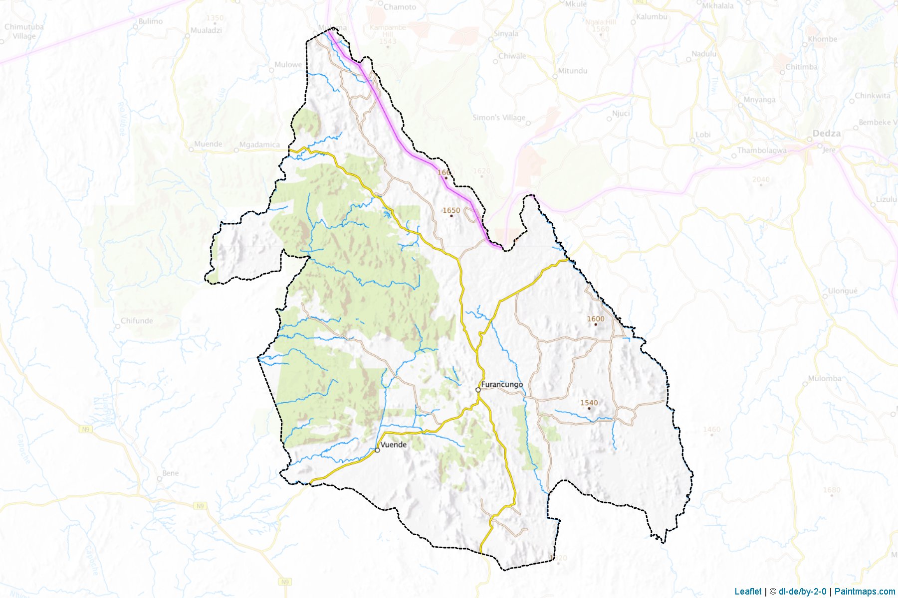 Muestras de recorte de mapas Macanga (Tete)-1