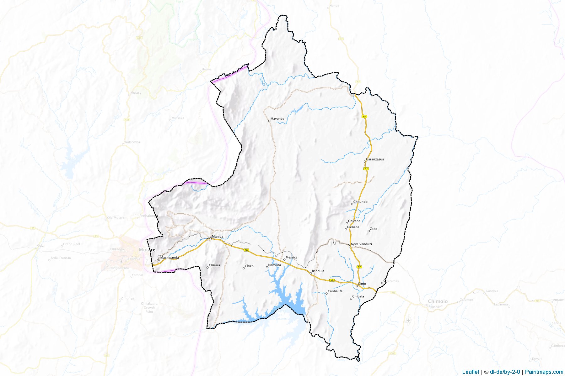 Muestras de recorte de mapas Manica (Manica)-1