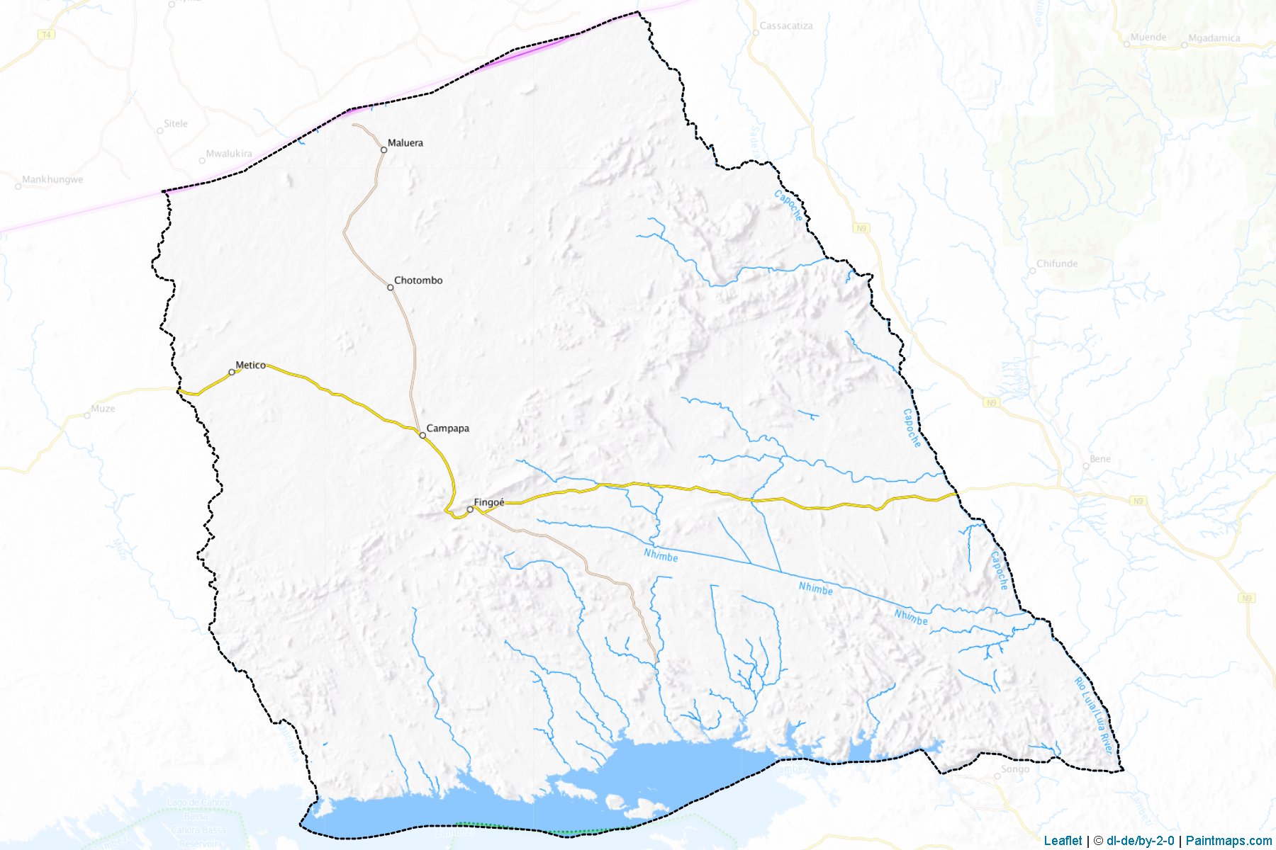 Muestras de recorte de mapas Maravia (Tete)-1