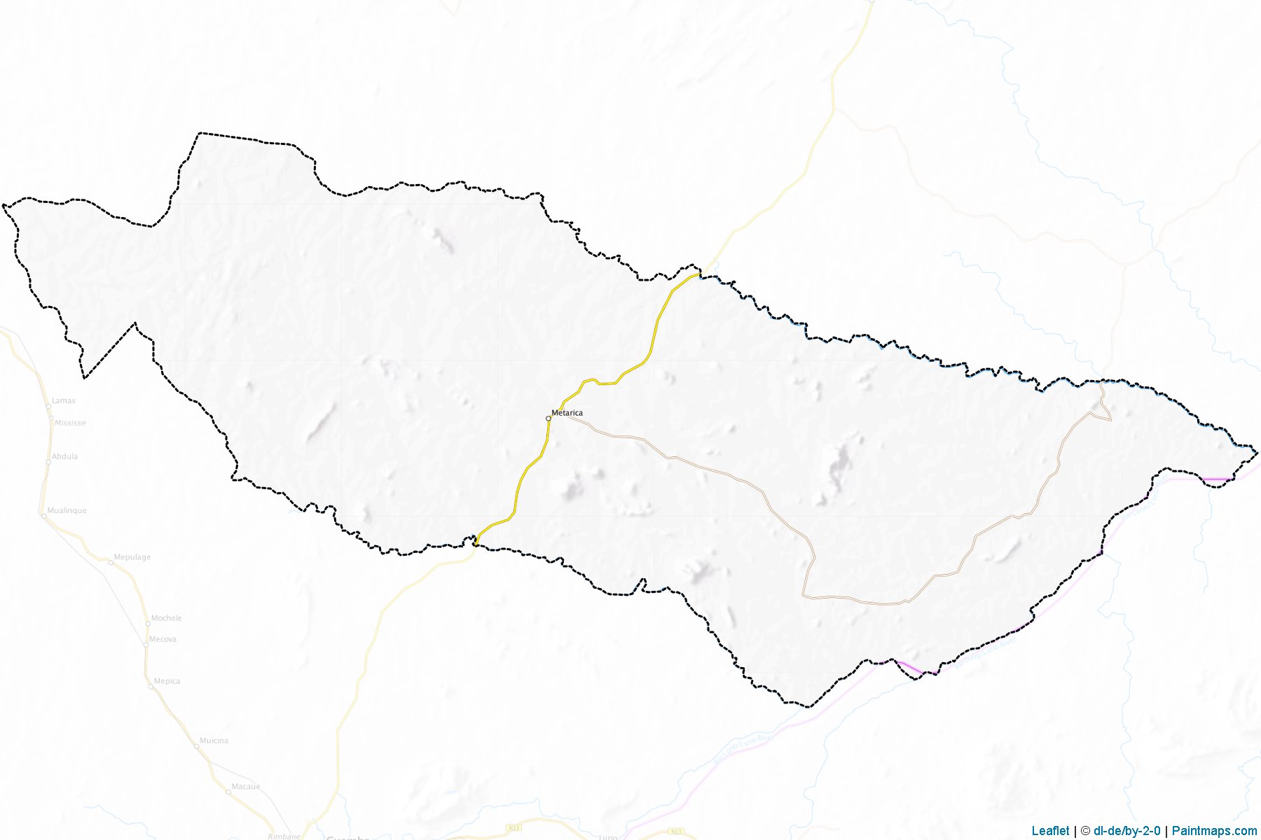 Metarica (Niassa Bölgesi) Haritası Örnekleri-1