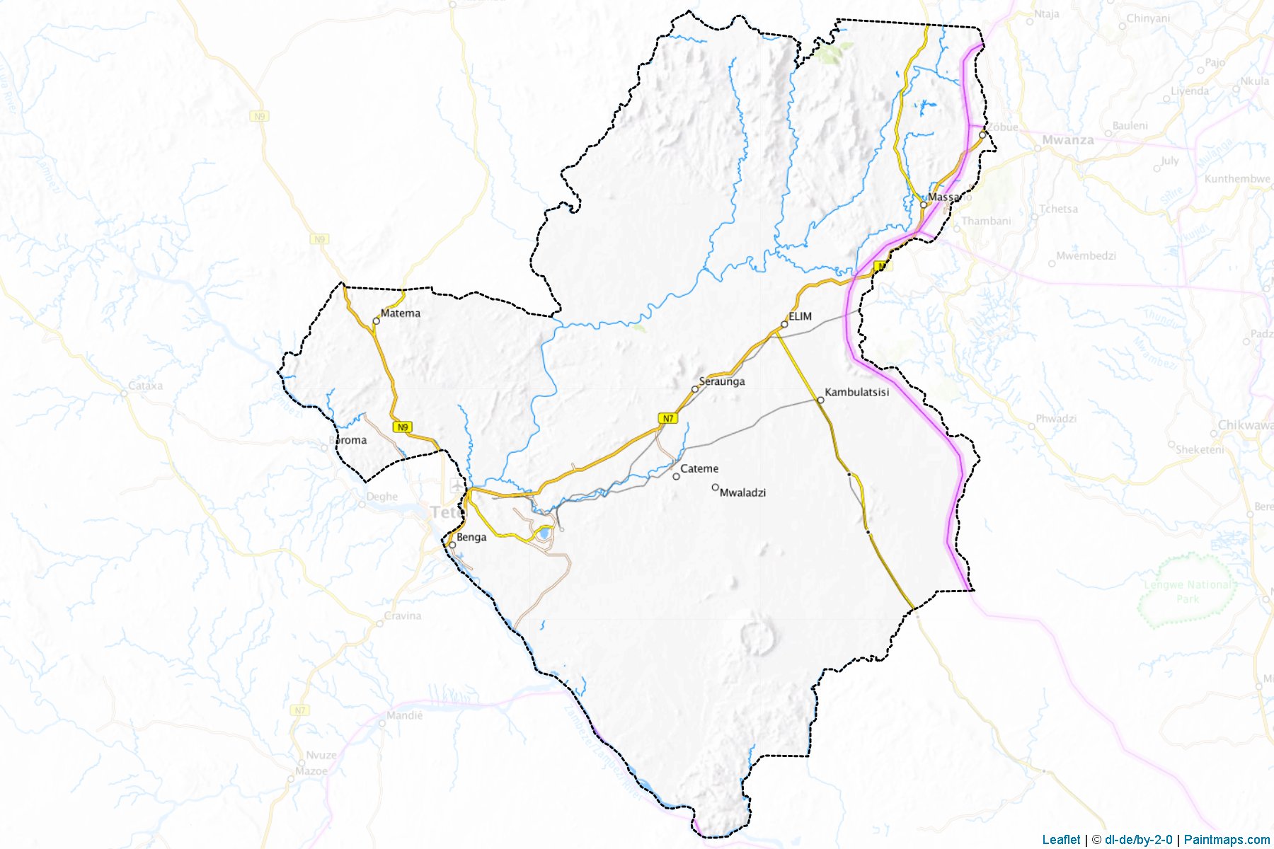 Muestras de recorte de mapas Moatize (Tete)-1