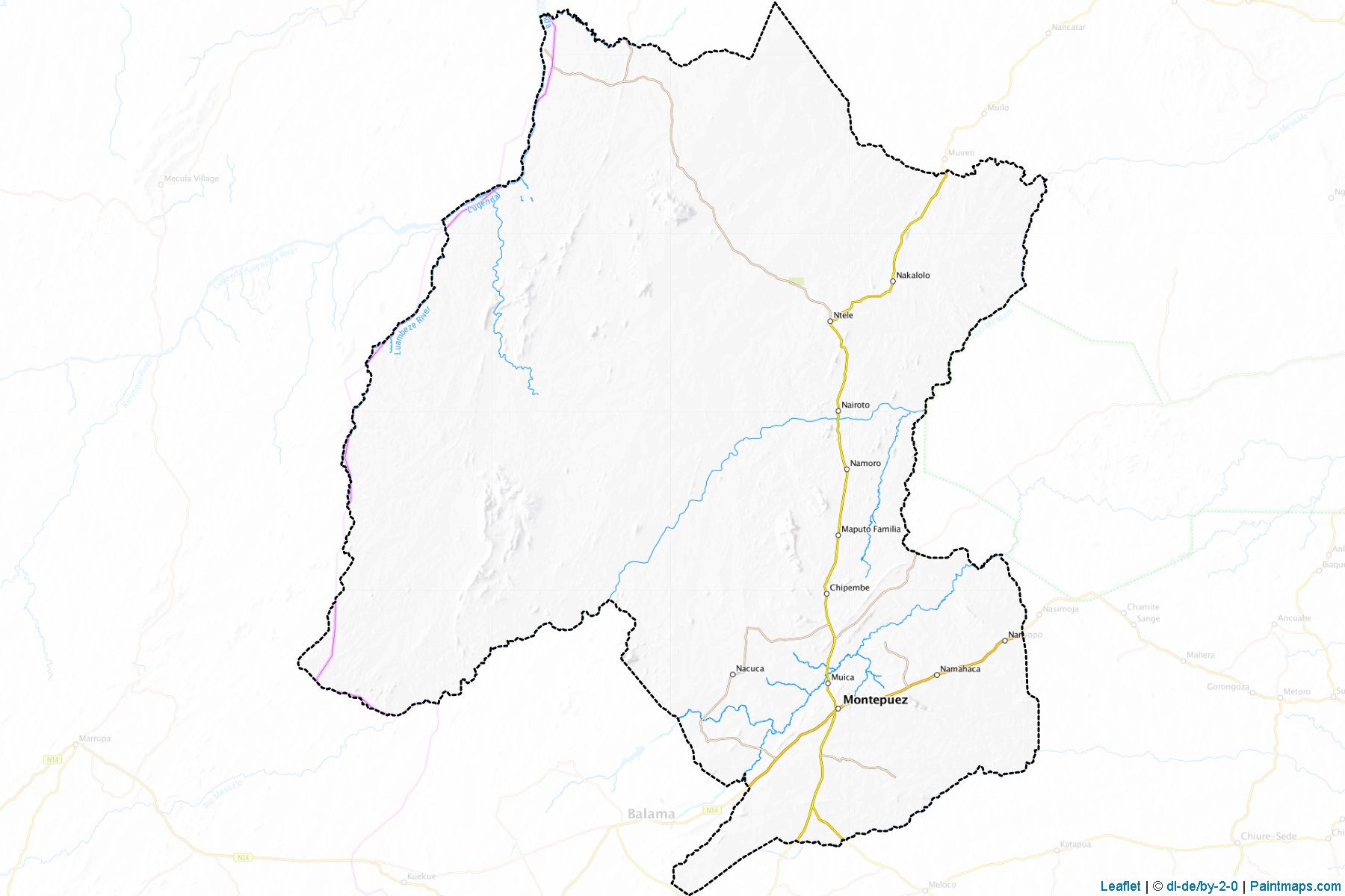 Montepuez (Cabo Delgado Bölgesi) Haritası Örnekleri-1