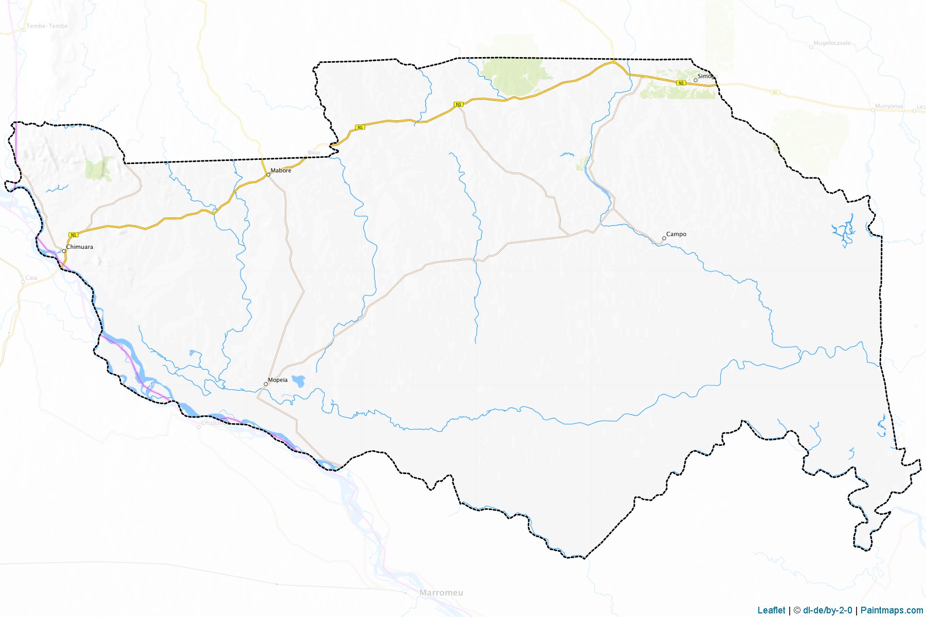 Mopeia (Zambezia Bölgesi) Haritası Örnekleri-1