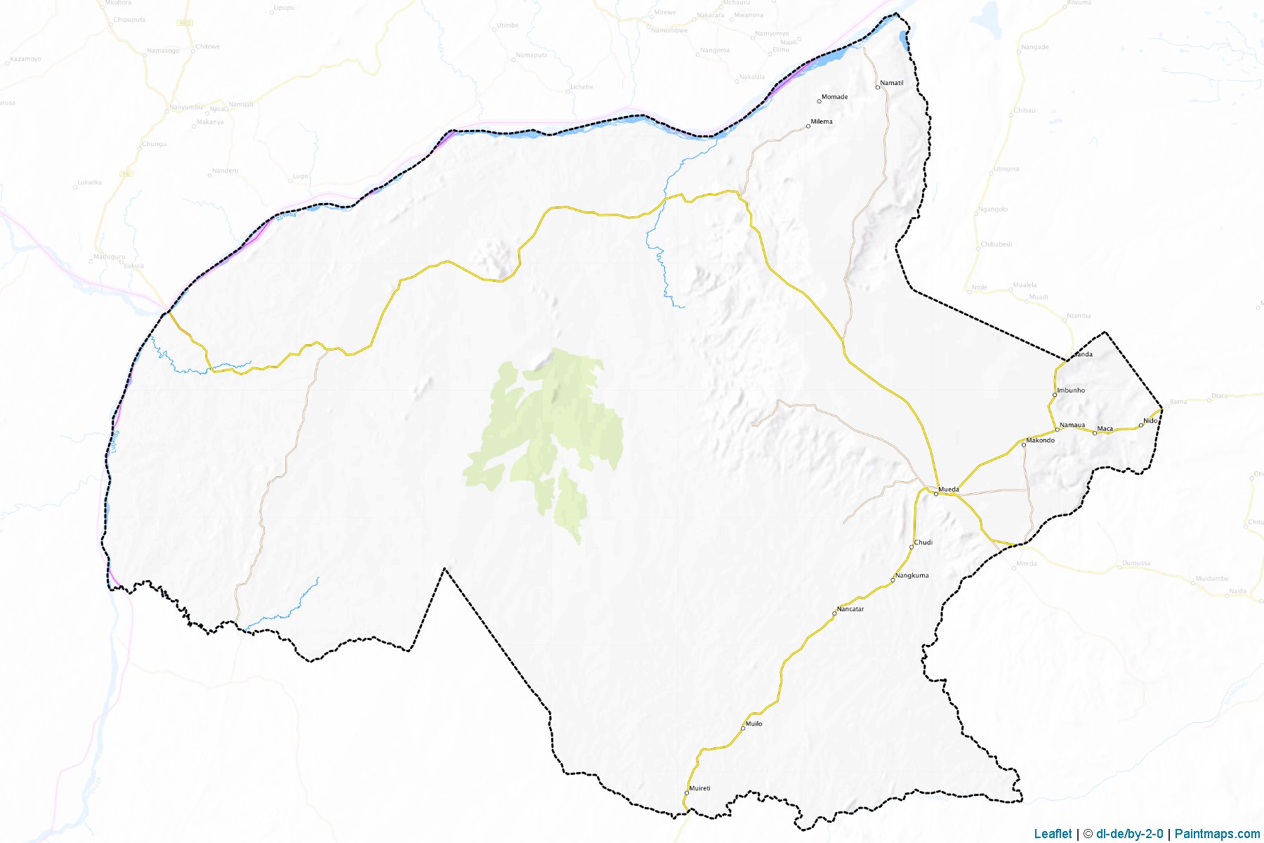 Mueda (Cabo Delgado Bölgesi) Haritası Örnekleri-1