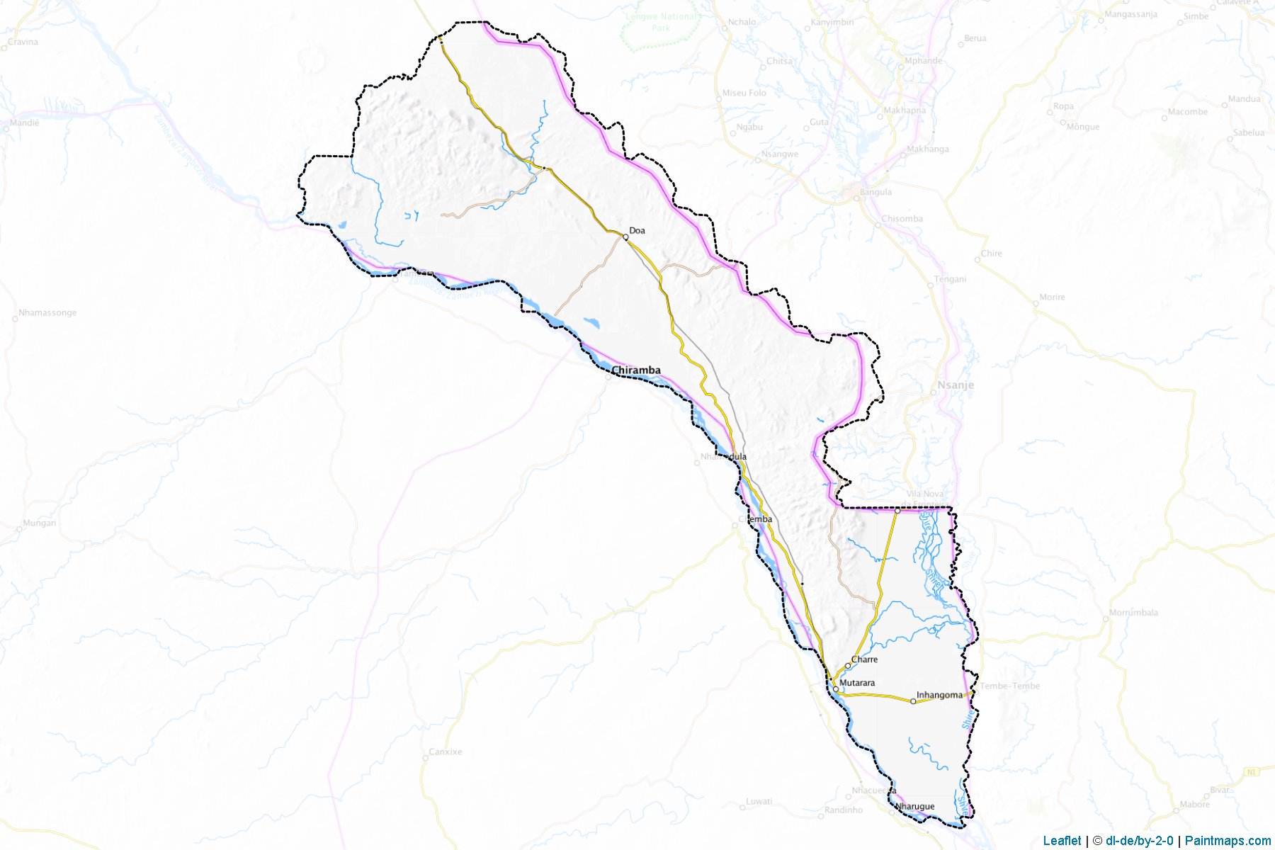 Muestras de recorte de mapas Mutarara (Tete)-1