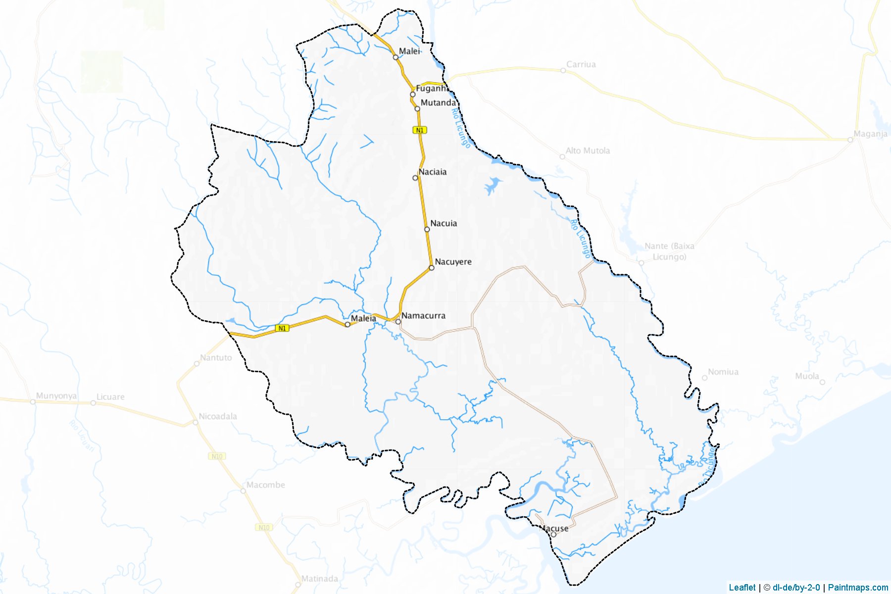 Muestras de recorte de mapas Namacurra (Zambezia)-1