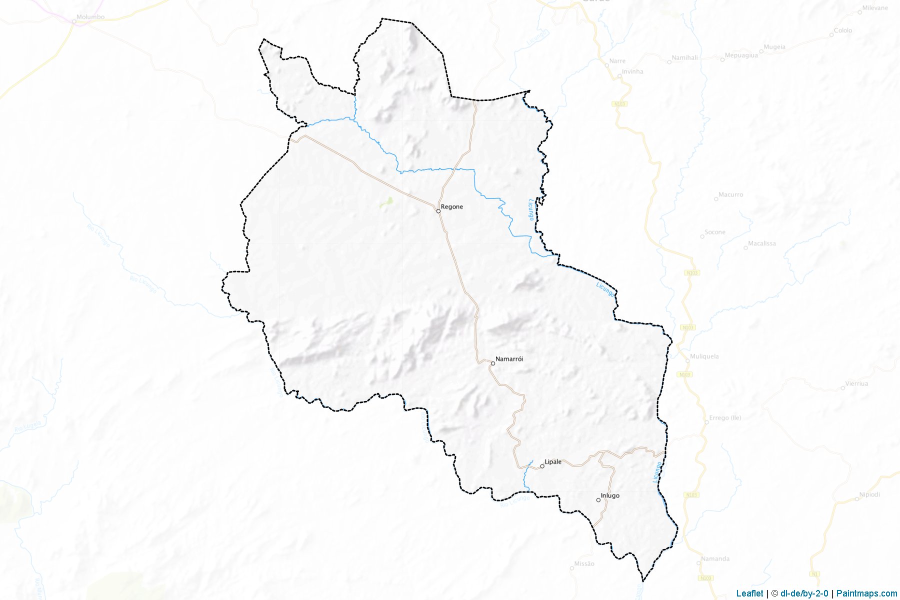 Muestras de recorte de mapas Namarroi (Zambezia)-1