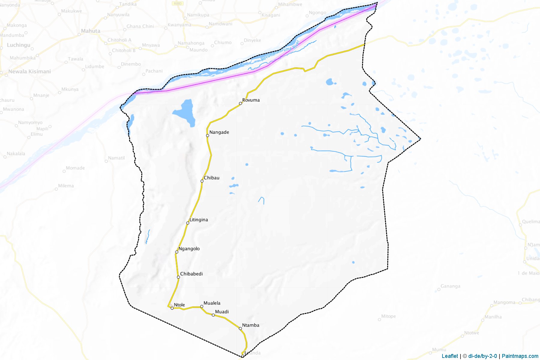 Nangade (Cabo Delgado Bölgesi) Haritası Örnekleri-1