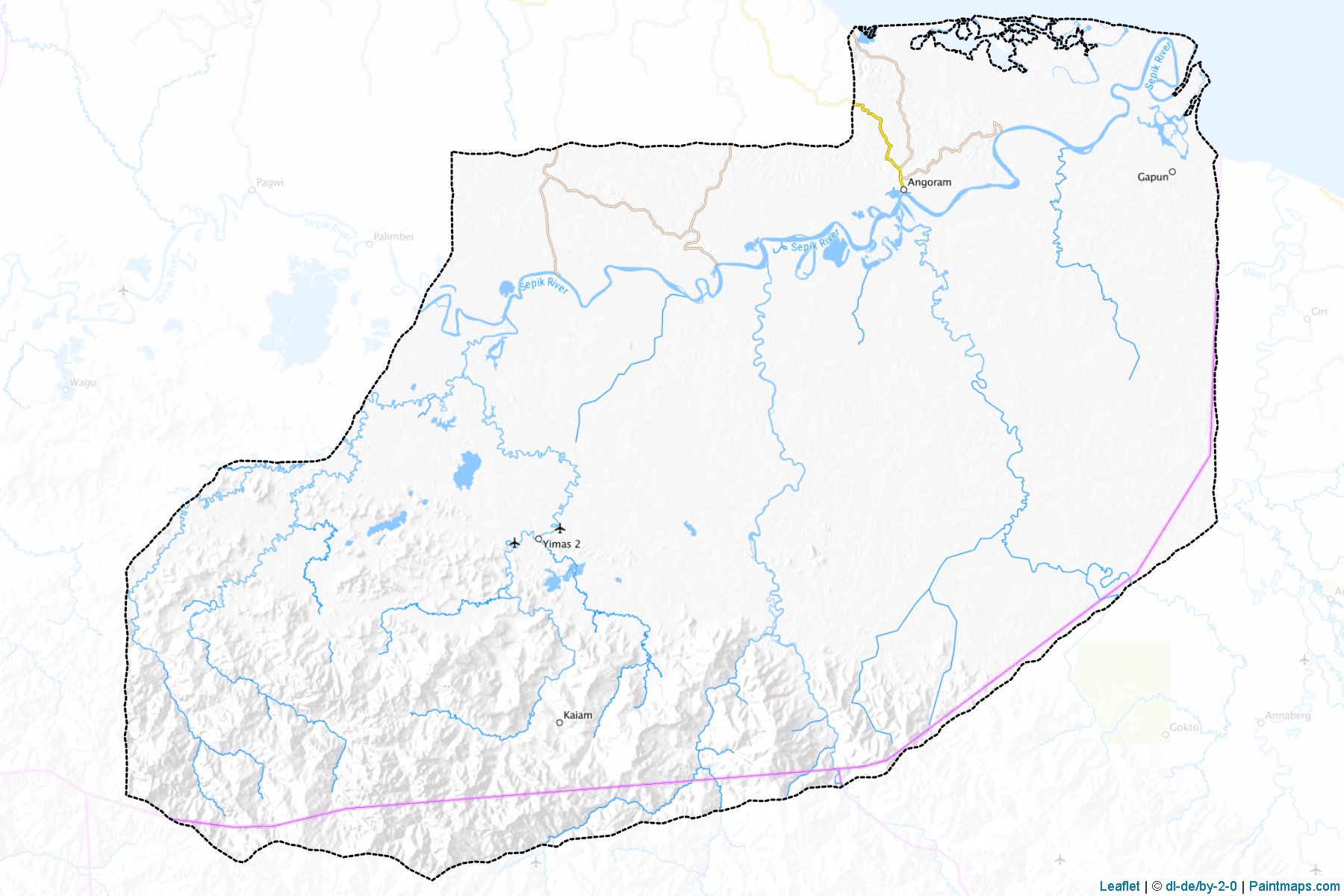 Angoram (Doğu Sepik Province) Haritası Örnekleri-1