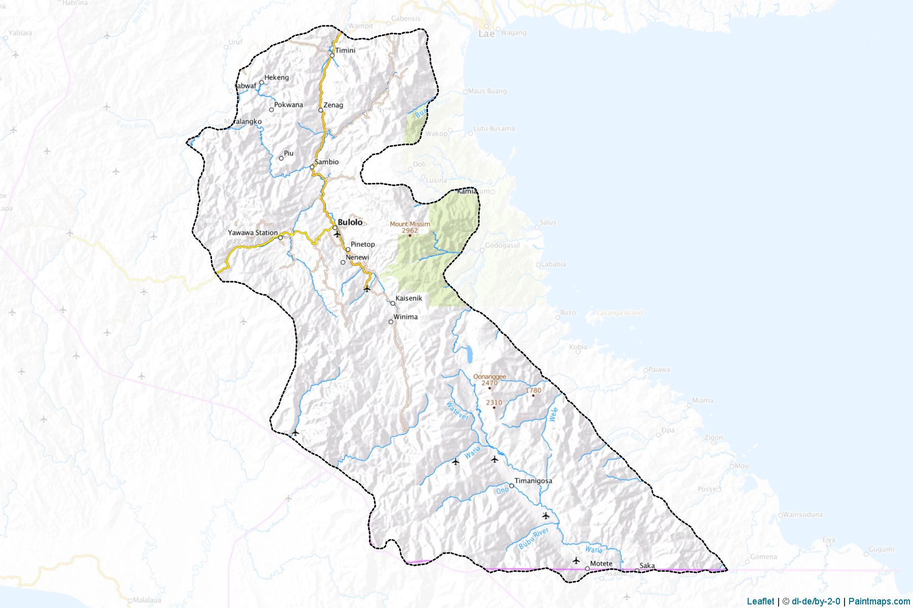 Bulolo (Morobe) Map Cropping Samples-1