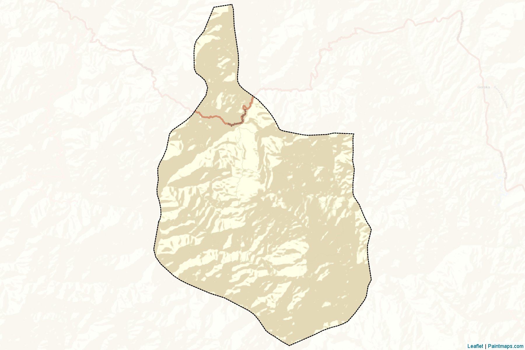 Muestras de recorte de mapas Chuave (Chimbu)-2