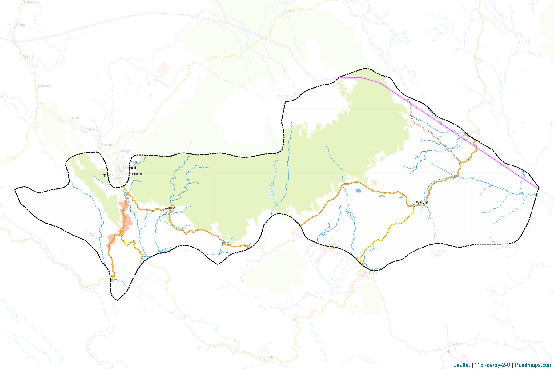 Muestras de recorte de mapas Imbonggu (Southern Highlands)-1