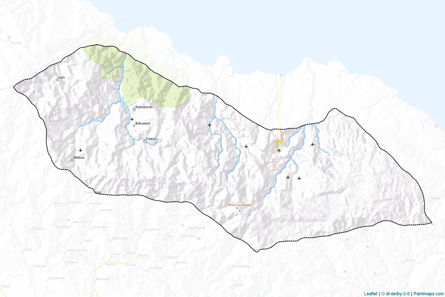 Muestras de recorte de mapas Kabwum (Morobe)-1