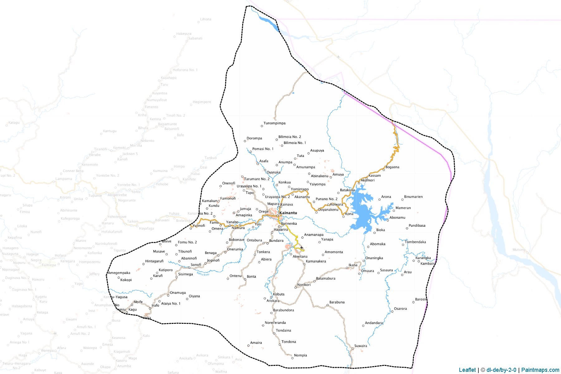 Kainantu (Doğu Highlands) Haritası Örnekleri-1