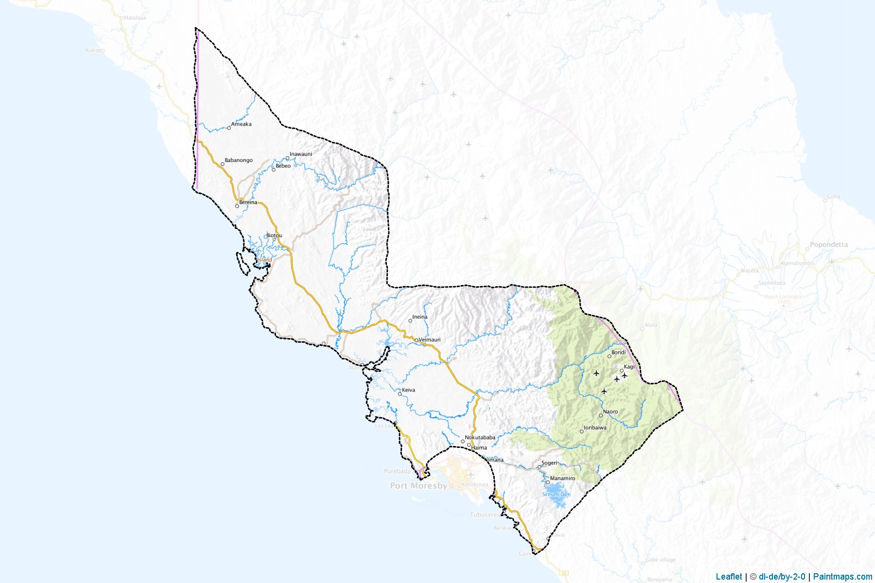 Muestras de recorte de mapas Kairuku-Hiri (Central)-1