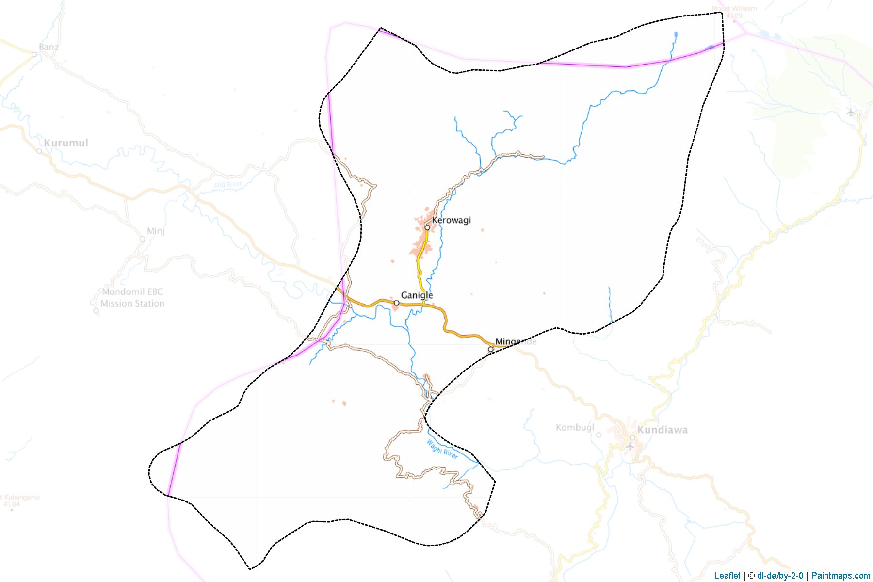 Muestras de recorte de mapas Kerowagi (Chimbu)-1