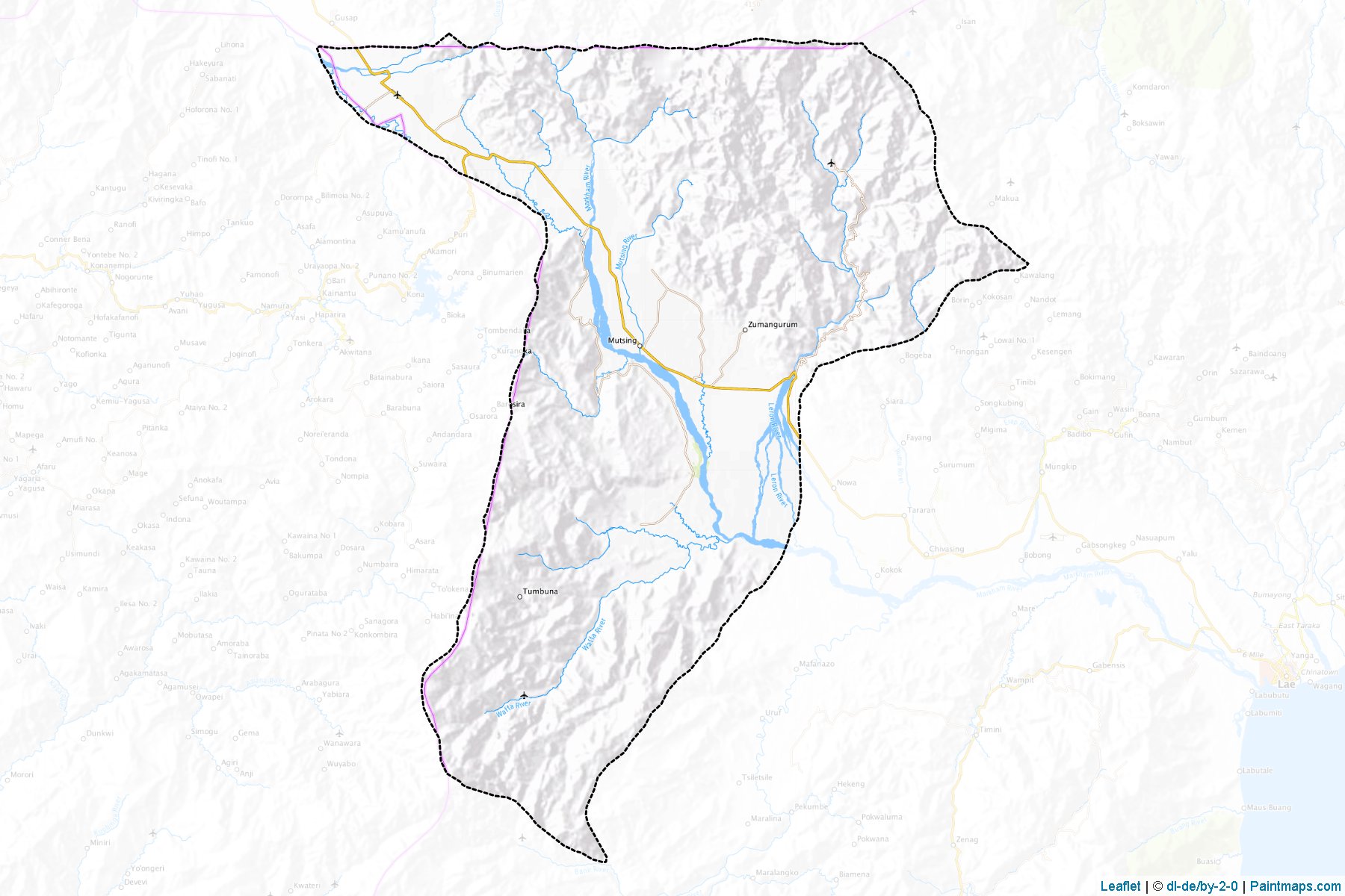 Markham (Morobe Province) Haritası Örnekleri-1