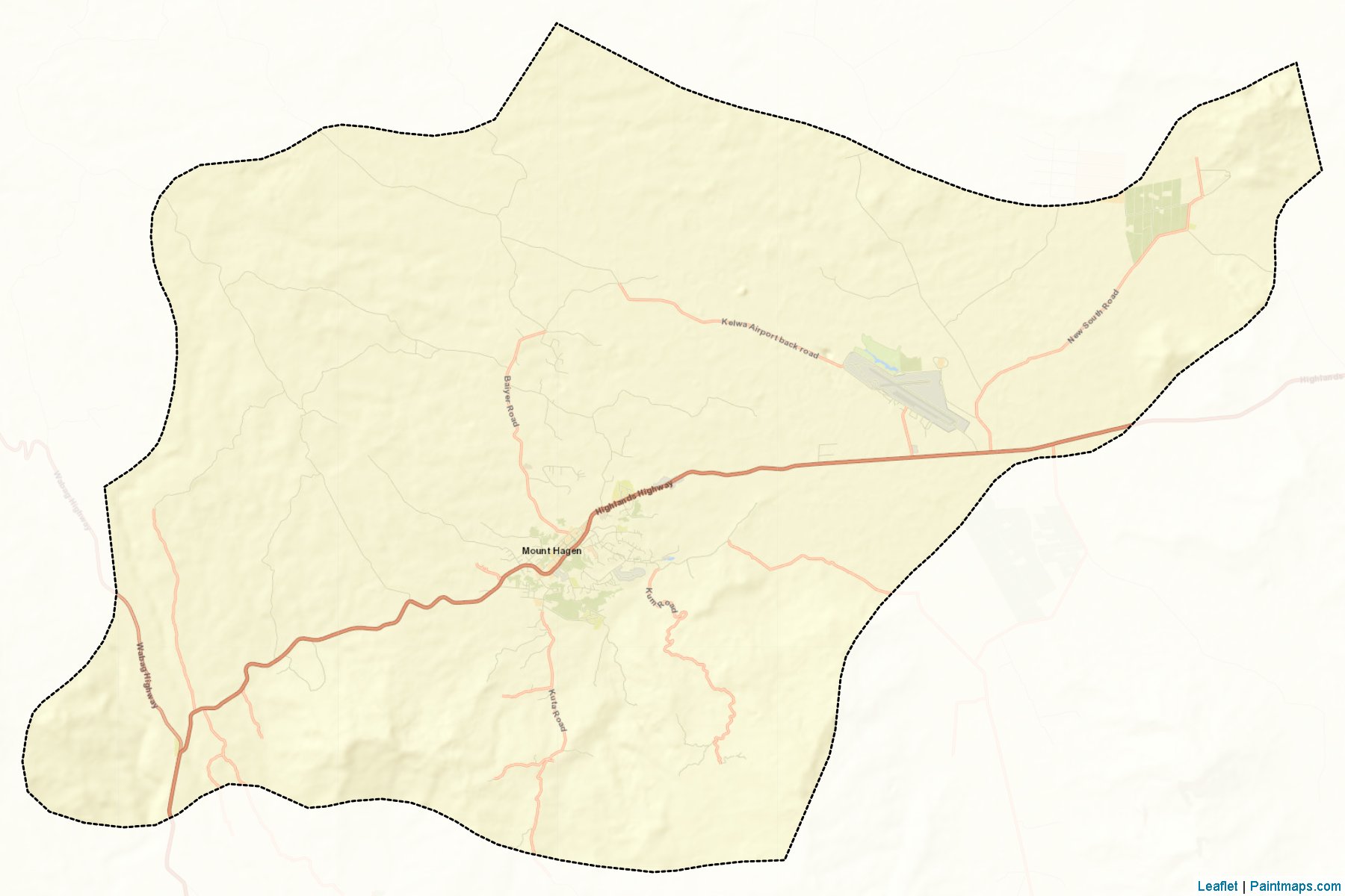 Mount Hagen (Western Highlands) Map Cropping Samples-2