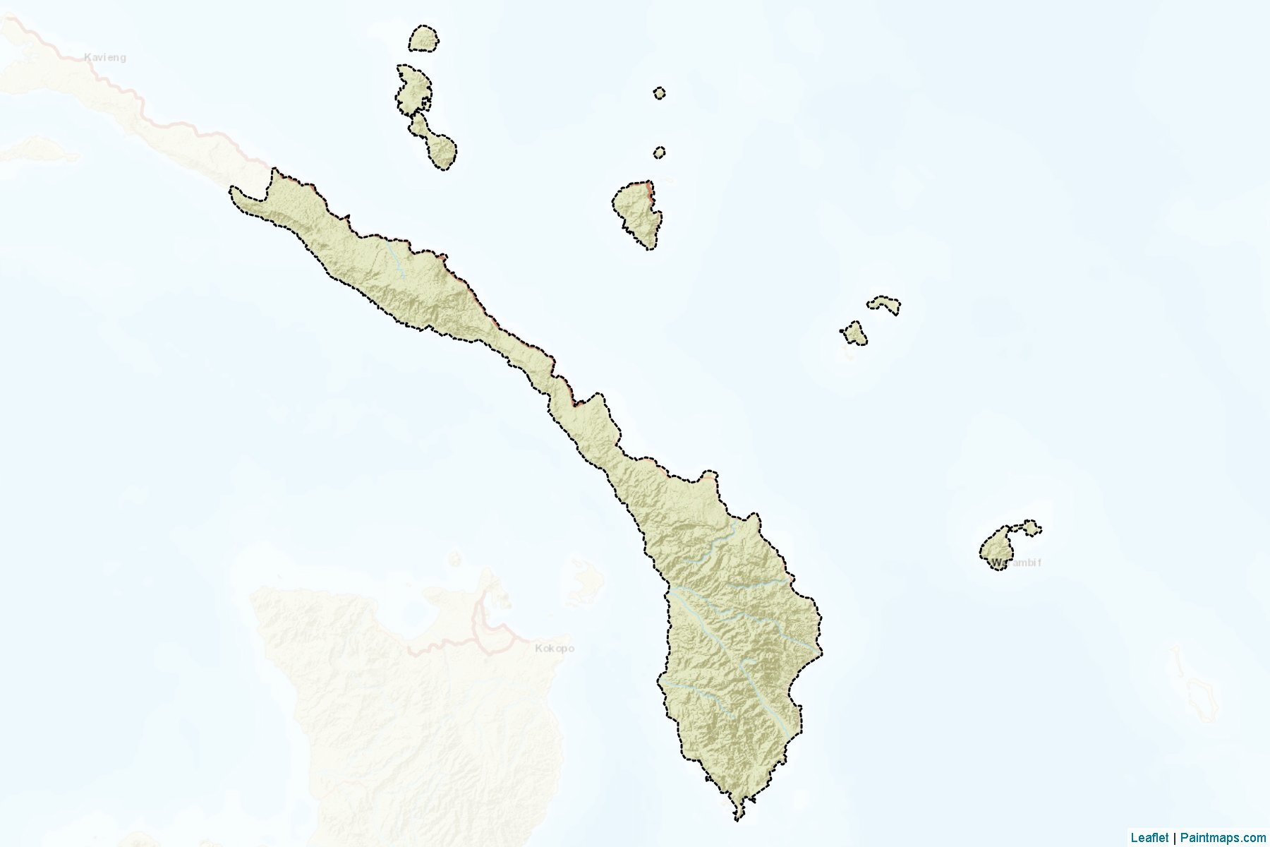 Muestras de recorte de mapas Namatanai (New Ireland)-2